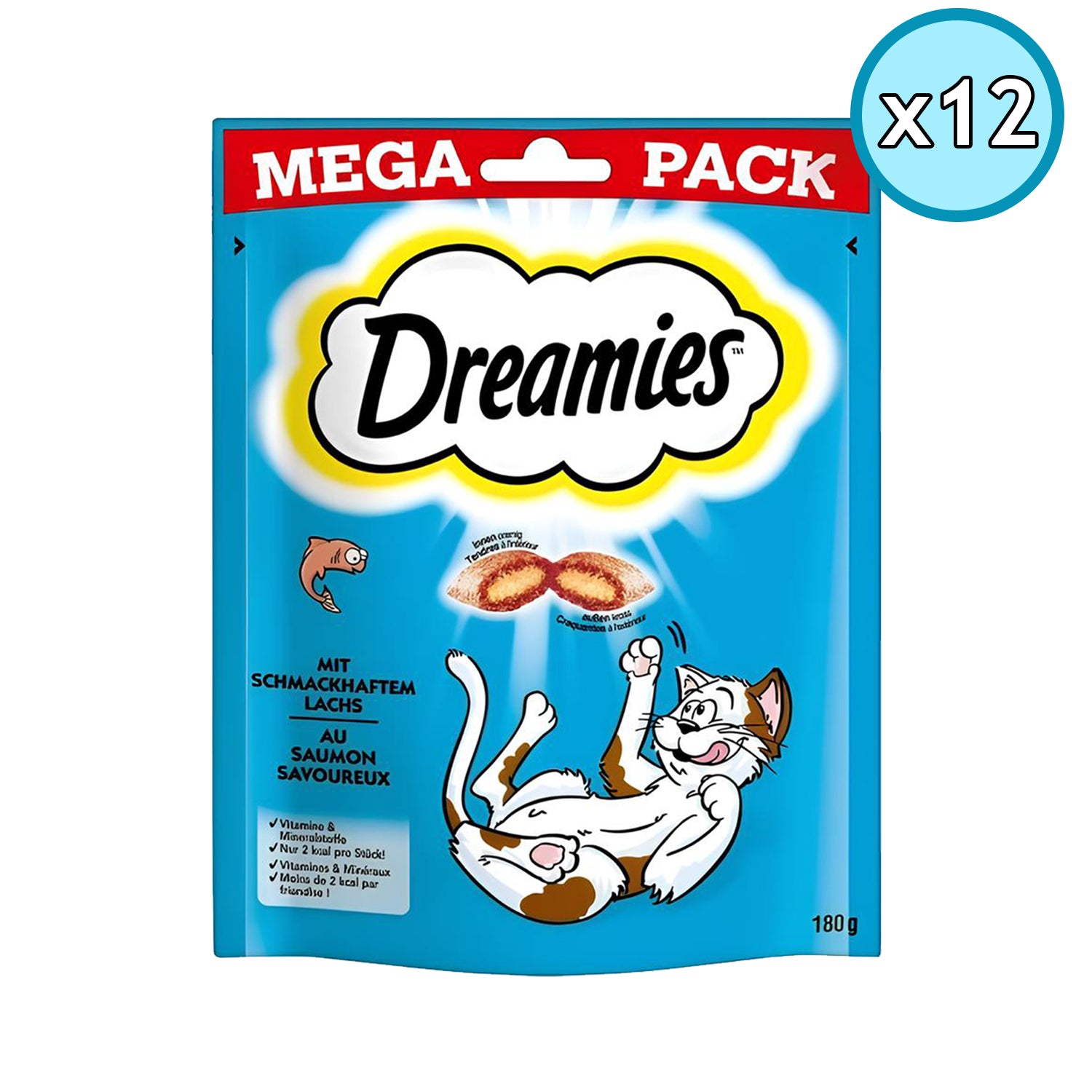 Dreamies Mega Somonlu Kedi Ödül Maması 180 Gr 12 Adet