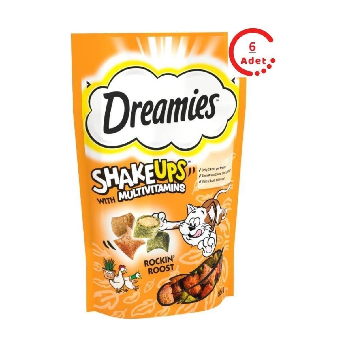 Dreamies Shake Ups Kümes Hayvanlı Kedi Ödül Maması 55 Gr 6 Adet
