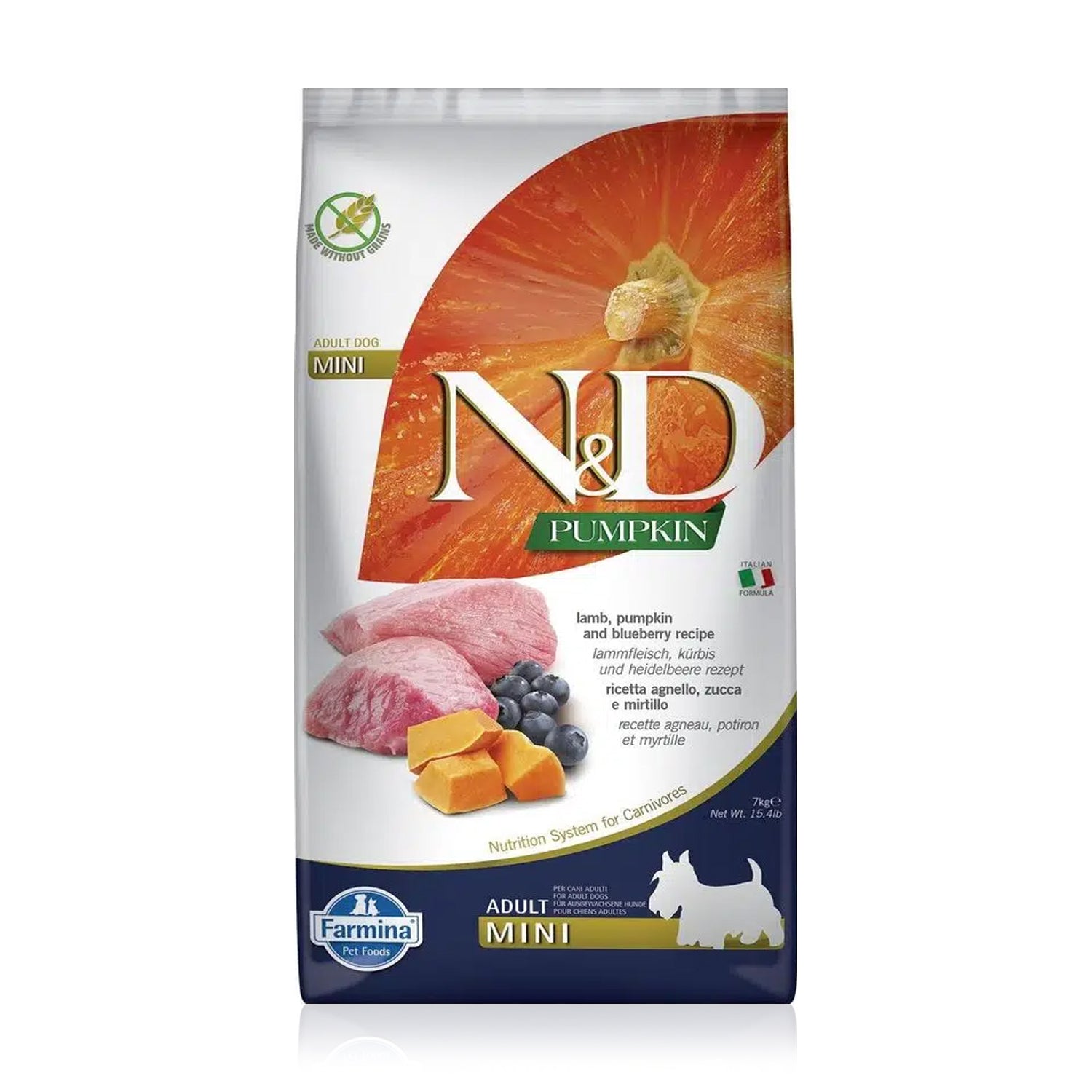 N&D Tahılsız Kuzu Etli Yaban Mersinli Yavru Köpek Maması 7 Kg