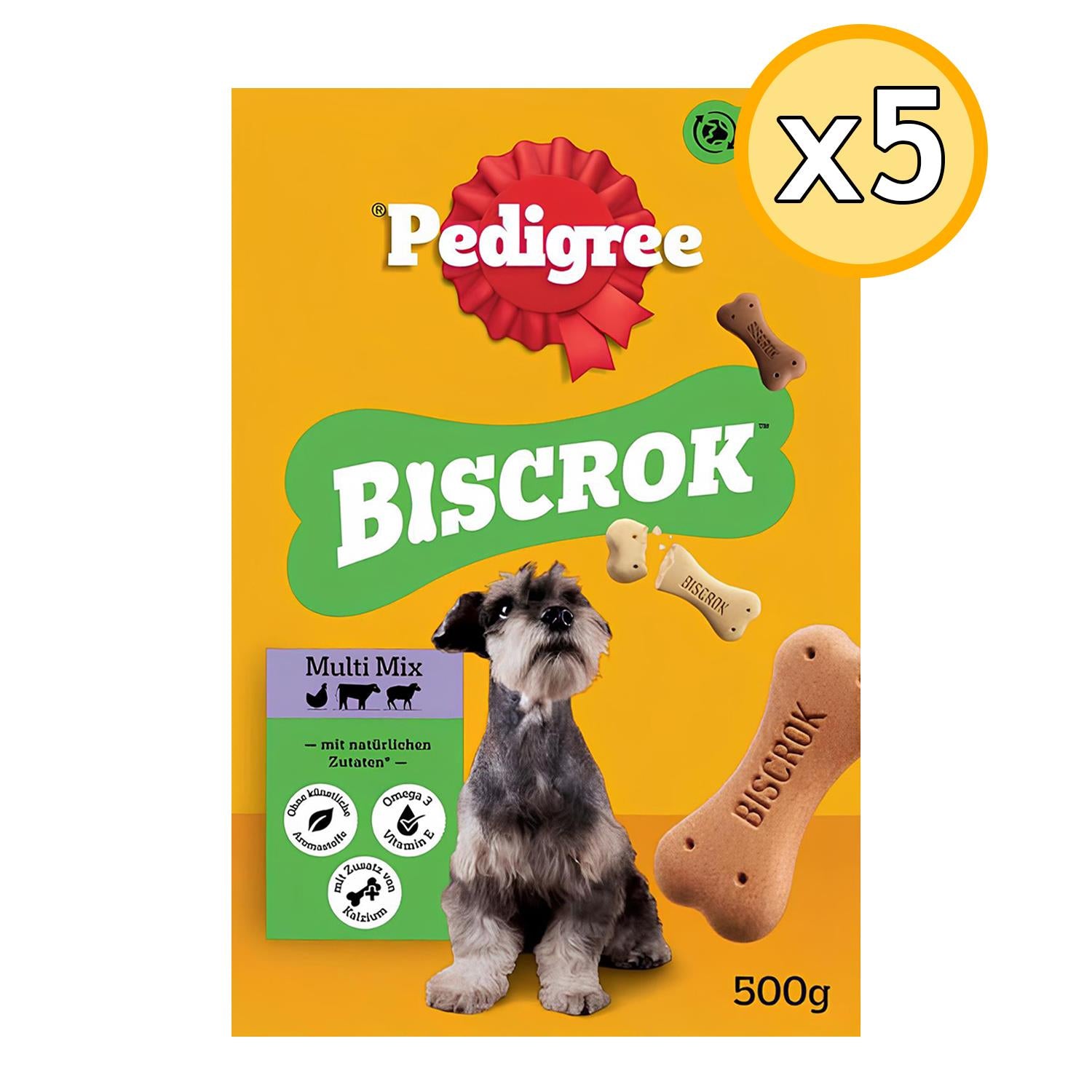 Pedigree Biscrok Multi Mix Köpek Ödül Bisküvisi 500 gr 5 Adet