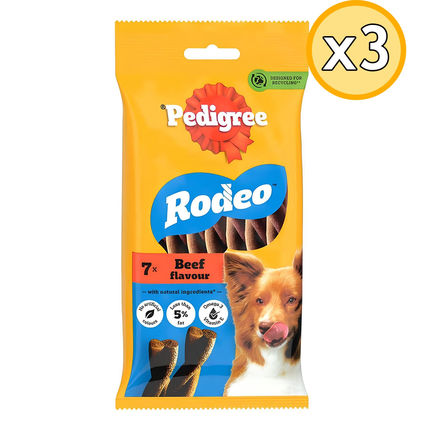 Pedigree Rodeo Sığır Etli Köpek Ödül Maması 123 Gr 3 Adet