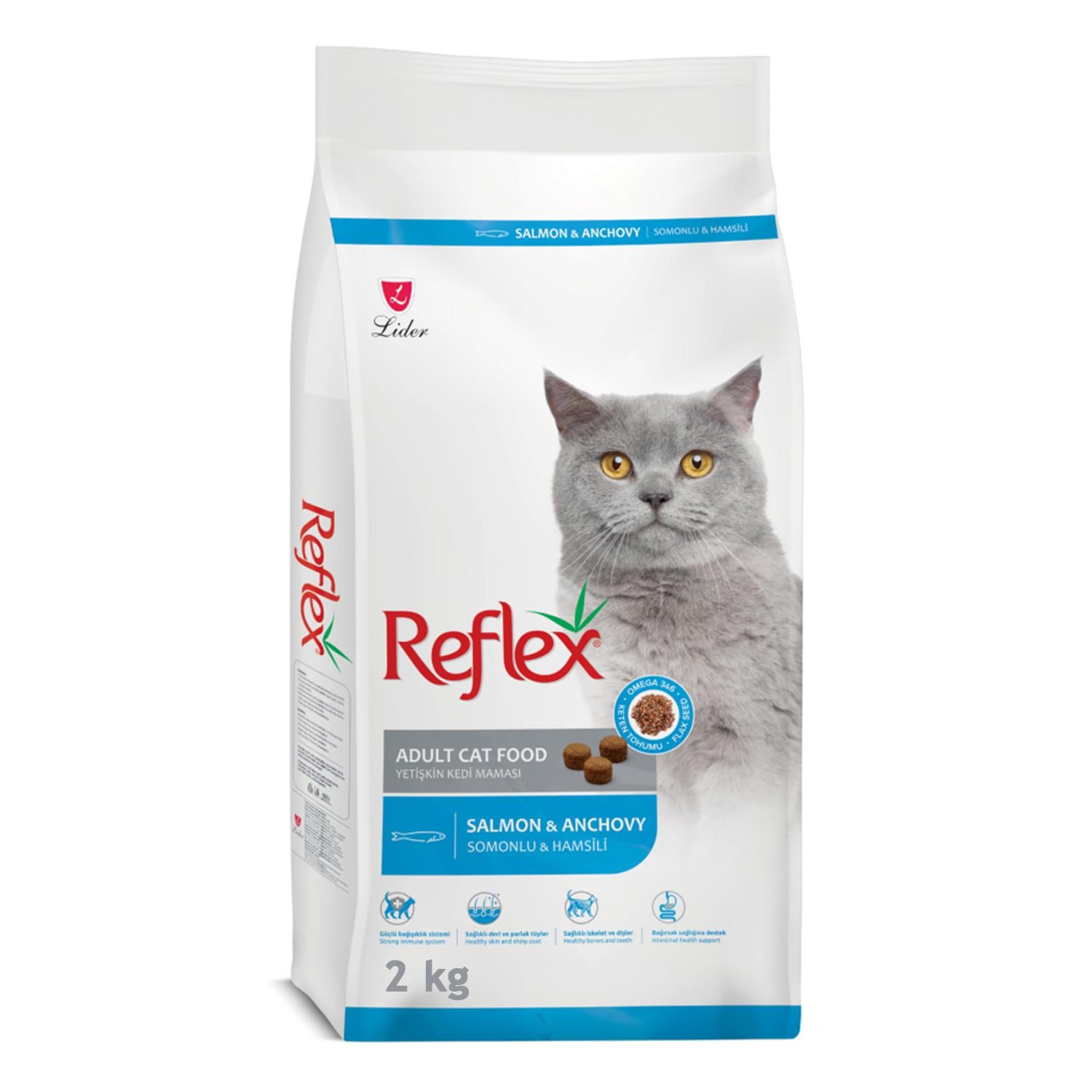 Reflex Somonlu ve Hamsili Yetişkin Kedi Maması 2kg