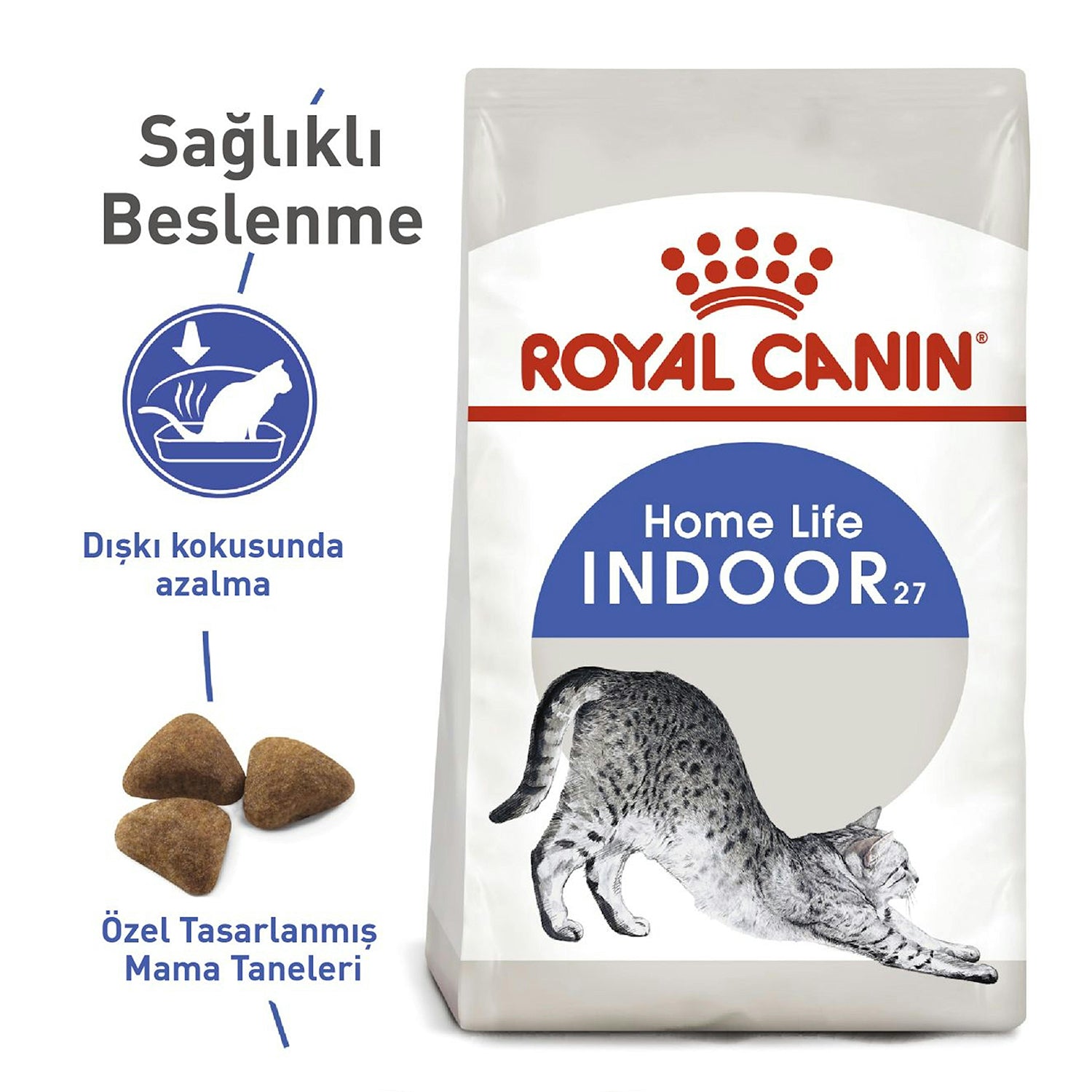 Royal Canin Indoor 27  Evde Yaşayan Kediler İçin Yetişkin Kuru Kedi Maması 2 Kg
