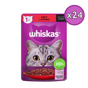Whiskas Sığırlı Poşet Yaş Kedi Maması 85 gr 24 Adet