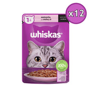 Whiskas Somonlu Poşet Yaş Kedi Maması 85 gr 12 Adet